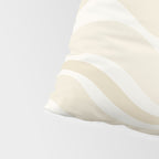 Modern Retro Liquid Swirl Abstract in Light Linen Beige Pillow Sham Gallery Image 4