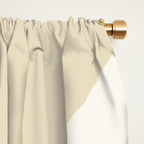 Modern Retro Liquid Swirl Abstract in Light Linen Beige Window Curtain Gallery Image 2