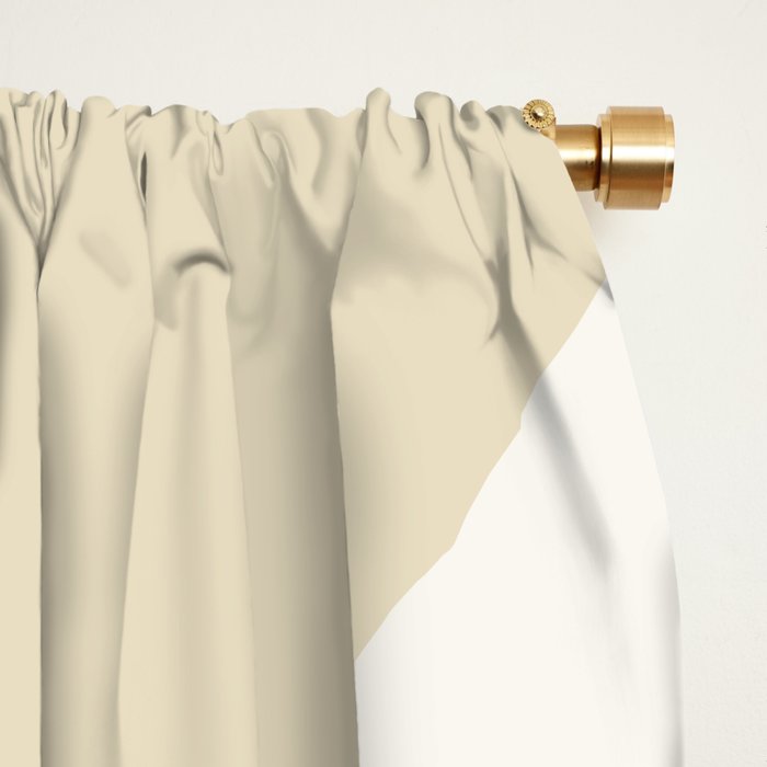 Modern Retro Liquid Swirl Abstract in Light Linen Beige Window Curtain Gallery Image 2