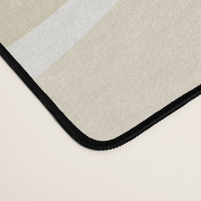 Modern Retro Liquid Swirl Abstract in Light Linen Beige Desk Mat Gallery Image 4