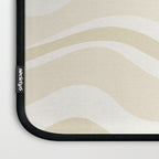 Modern Retro Liquid Swirl Abstract in Light Linen Beige Laptop Sleeve Gallery Image 3