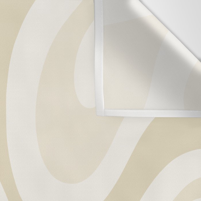 Modern Retro Liquid Swirl Abstract in Light Linen Beige Wall Tapestry Gallery Image 3