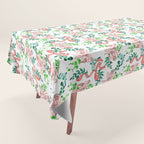 Whimsical Cheerful Bows Plants II Tablecloth Gallery Image 1