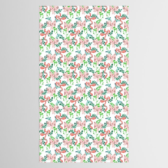 Whimsical Cheerful Bows Plants II Tablecloth Gallery Image 2