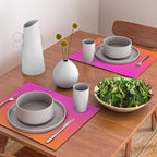 Hot Magenta Pink and Orange Trendy Ombre Placemat Gallery Image 2