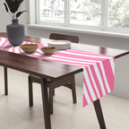Wavy Stripes XXXIII - 90s Barbie Pink Table Runner Gallery Image 2