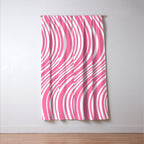 Wavy Stripes XXXIII - 90s Barbie Pink Window Curtain Gallery Image 3
