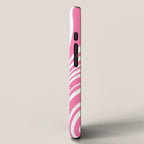 Wavy Stripes XXXIII - 90s Barbie Pink iPhone Case Gallery Image 2