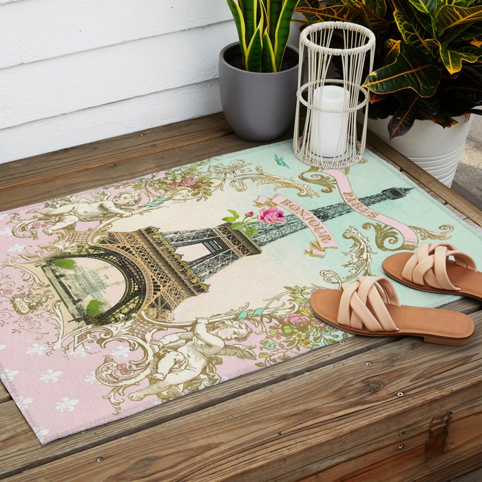 Bonjour Paris Outdoor Rug Gallery Image 2