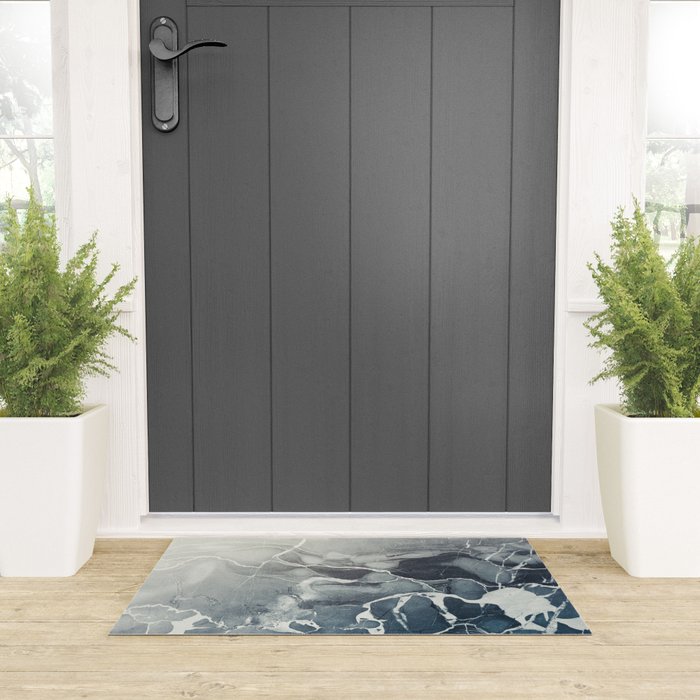 Ultramarine Marble Welcome Mat Gallery Image 3