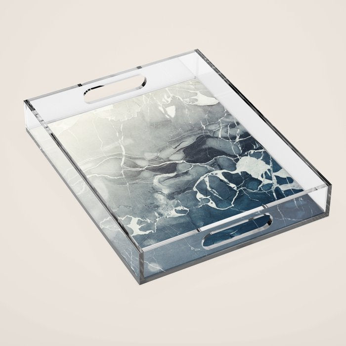Ultramarine Marble Acrylic Tray Gallery Image 1
