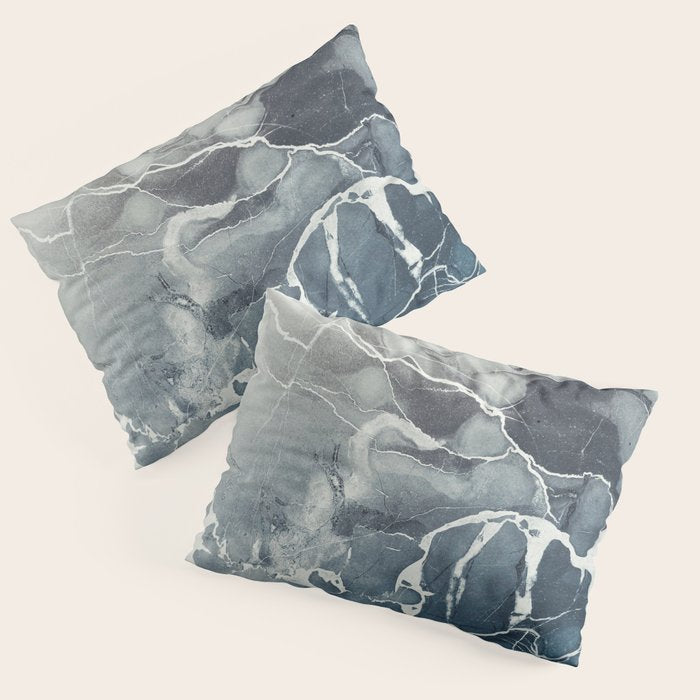 Ultramarine Marble Pillow Sham Gallery Image 1