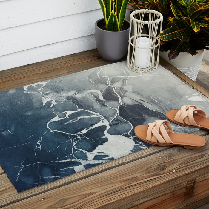 Ultramarine Marble Outdoor Rug Gallery Image 2