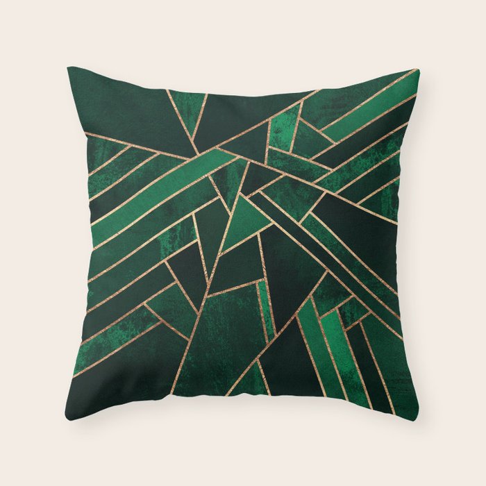 Emerald Night Throw Pillow Gallery Image 1