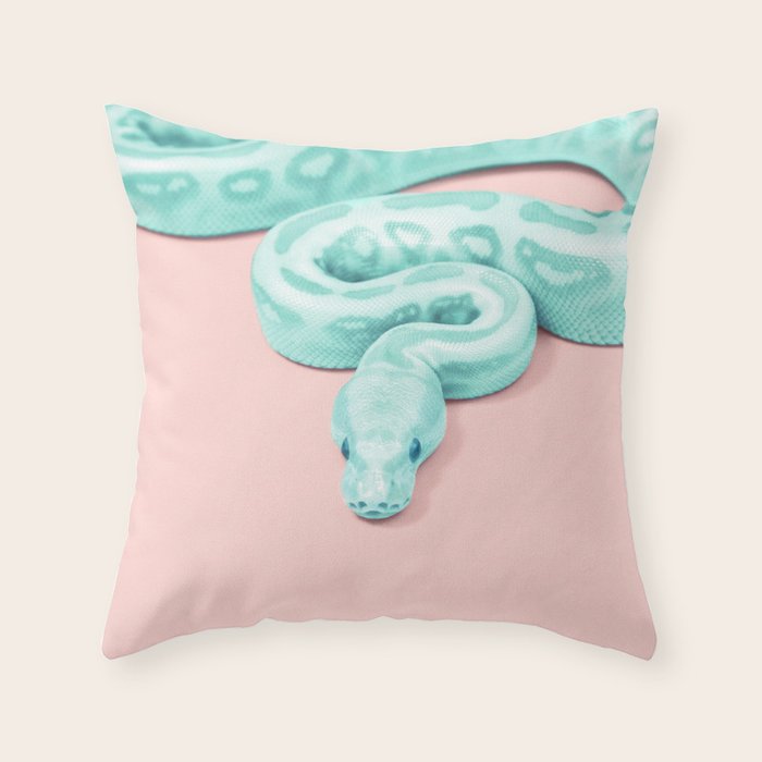 GREEN SNAKE Throw Pillow Gallery Image 6