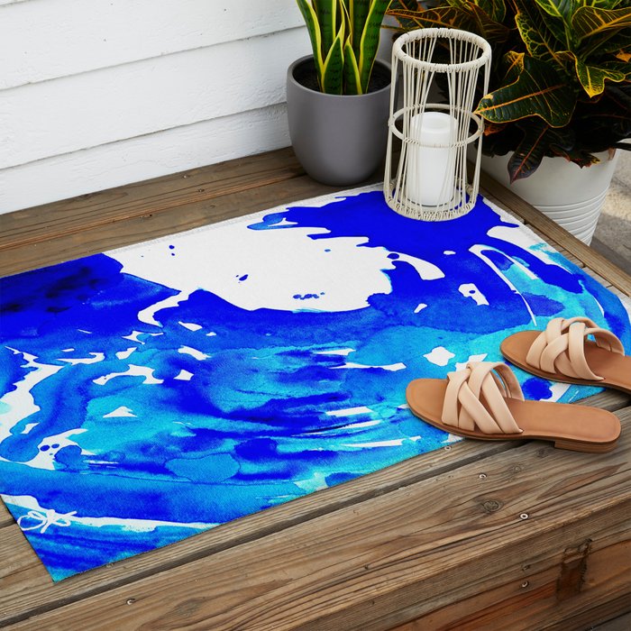 Save The Water Watercolour Outdoor Rug Gallery Image 2