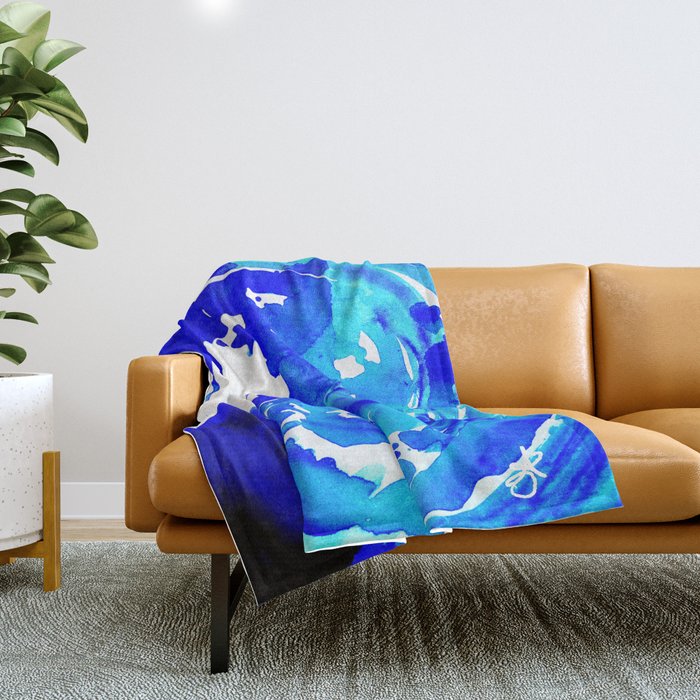 Save The Water Watercolour Throw Blanket Gallery Image 1