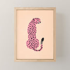 The Stare: Peach Cheetah Edition Mini Art Print Gallery Image 1