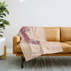 The Stare: Peach Cheetah Edition Throw Blanket Gallery Image 1