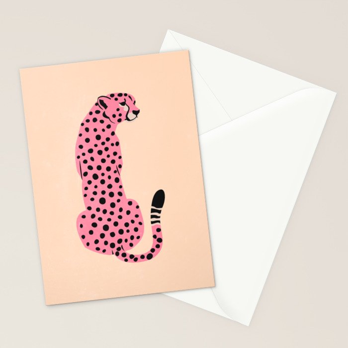 The Stare: Peach Cheetah Edition Stationery Card Gallery Image 2