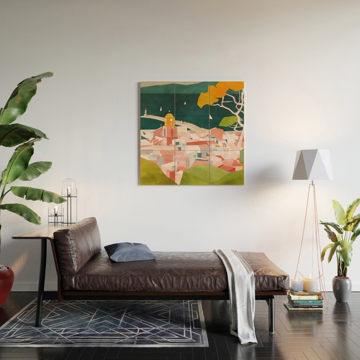 Saint Tropez Wood Wall Art Gallery Image 2