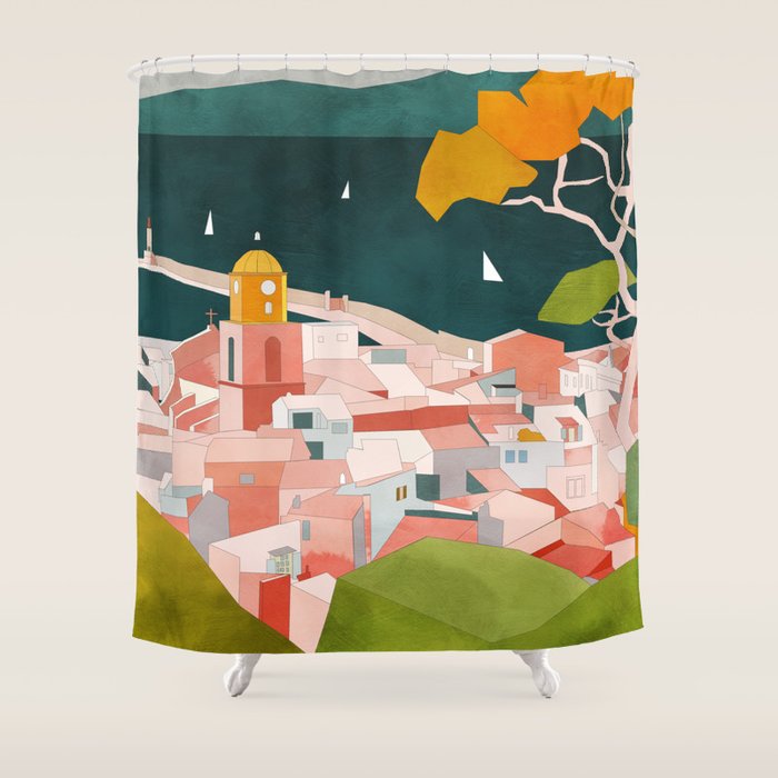 Saint Tropez Shower Curtain Gallery Image 1