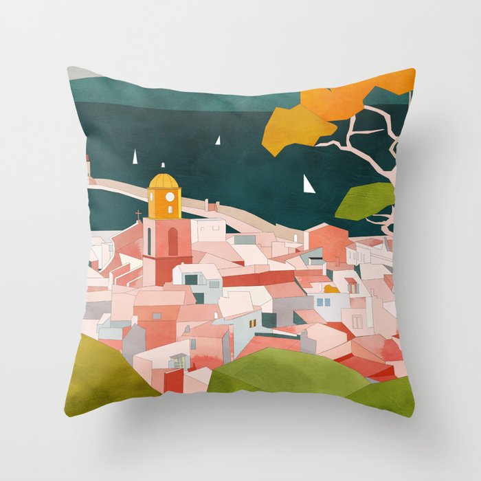 Saint Tropez Throw Pillow Gallery Image 1