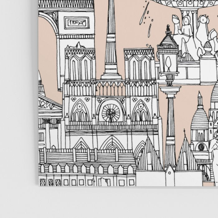 Paris toile sugar pink Poster Gallery Image 3
