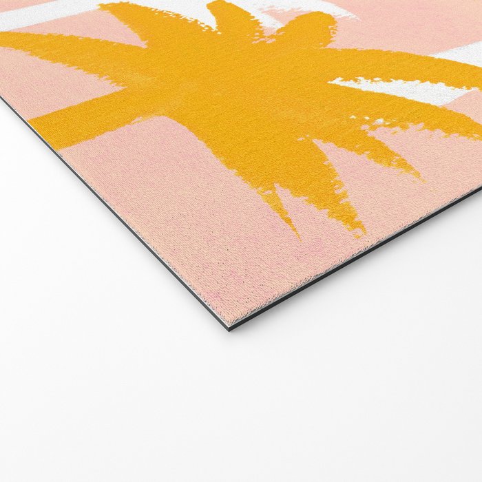 Palm Tree Tropical Pattern - Pink Gold Welcome Mat Gallery Image 2