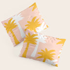 Palm Tree Tropical Pattern - Pink Gold Pillow Sham Gallery Image 3