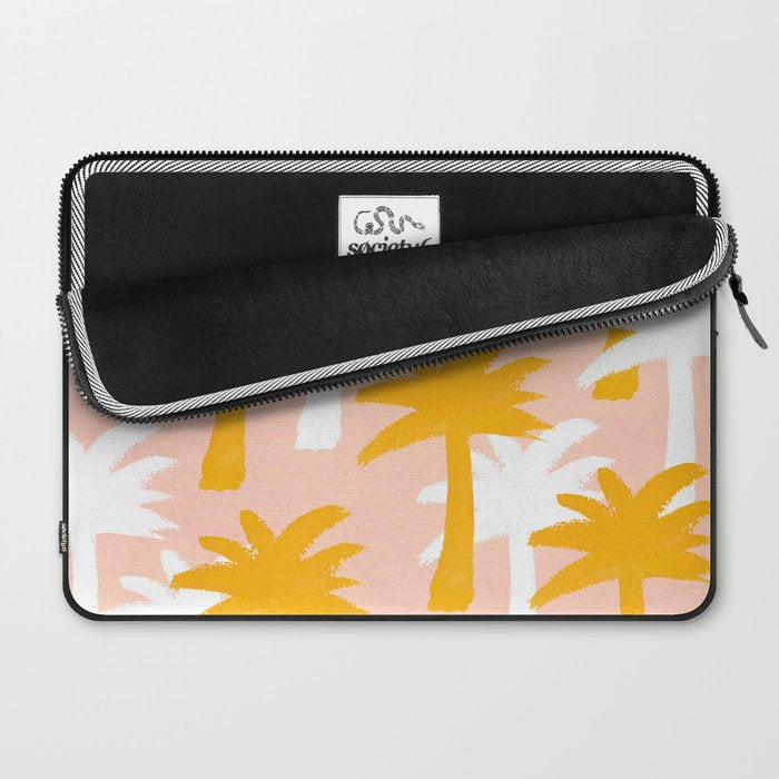 Palm Tree Tropical Pattern - Pink Gold Laptop Sleeve Gallery Image 2