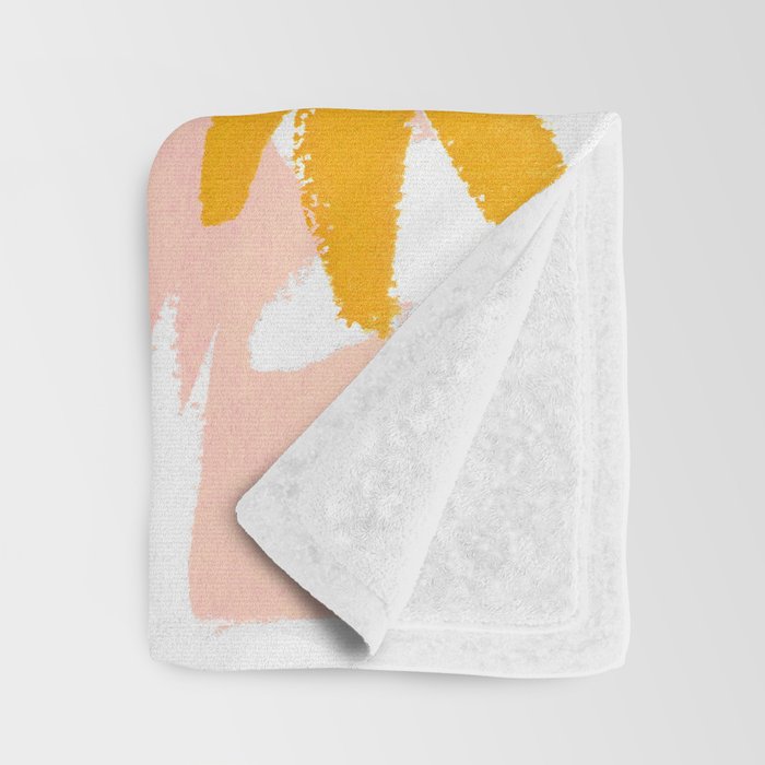 Palm Tree Tropical Pattern - Pink Gold Throw Blanket Gallery Image 3