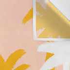 Palm Tree Tropical Pattern - Pink Gold Wall Tapestry Gallery Image 3