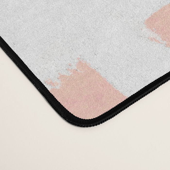 Palm Tree Tropical Pattern - Pink Gold Desk Mat Gallery Image 4