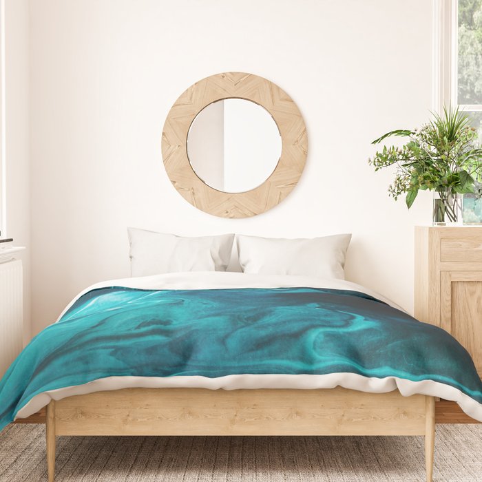 Gravity II - Abstract Marble Duvet Cover Gallery Image 3
