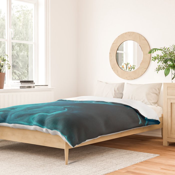 Gravity II - Abstract Marble Duvet Cover Gallery Image 2