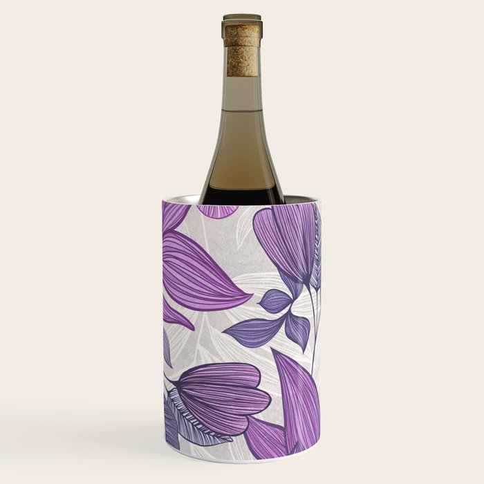 Moody Vintage-style Floral - Purple Wine Chiller Gallery Image 2
