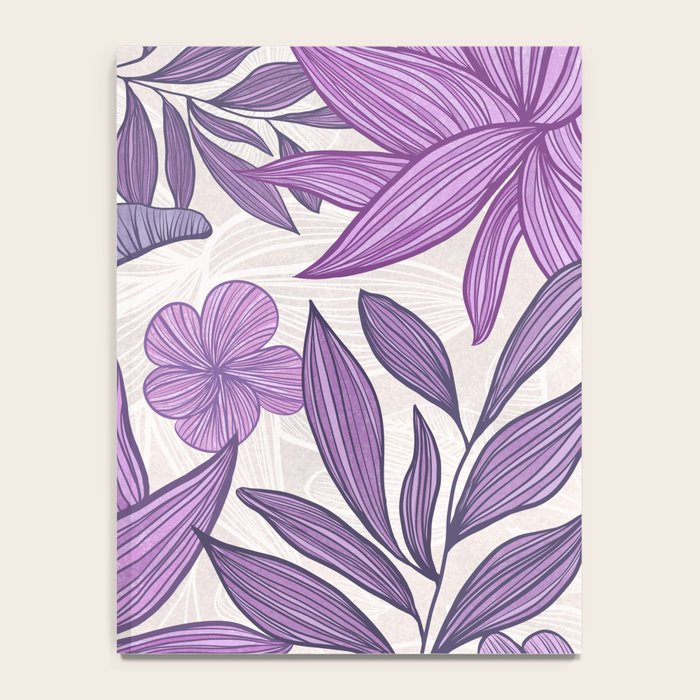 Moody Vintage-style Floral - Purple Notebook Gallery Image 4