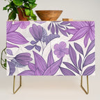 Moody Vintage-style Floral - Purple Credenza Gallery Image 1