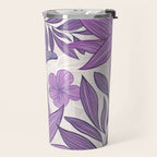Moody Vintage-style Floral - Purple Travel Mug Gallery Image 2
