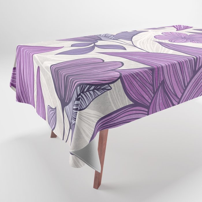 Moody Vintage-style Floral - Purple Tablecloth Gallery Image 1