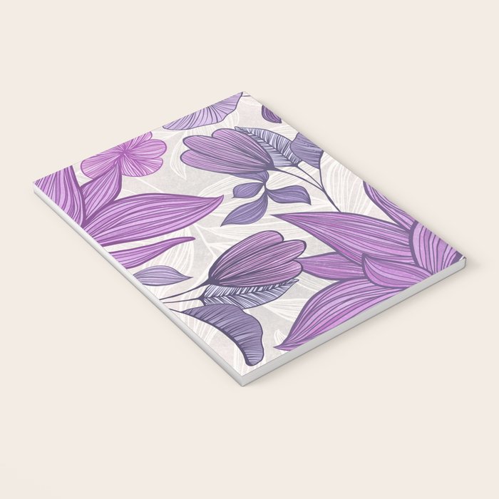 Moody Vintage-style Floral - Purple Notebook Gallery Image 3