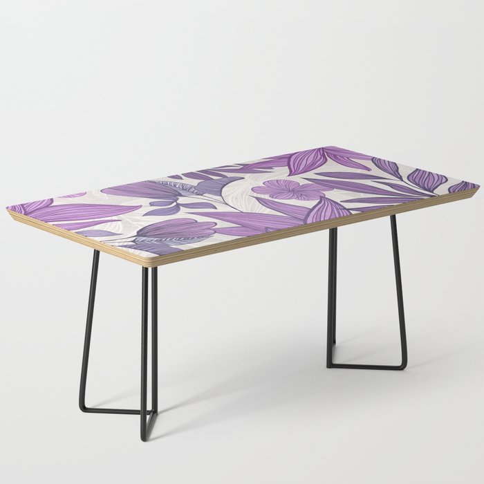 Moody Vintage-style Floral - Purple Coffee Table Gallery Image 1