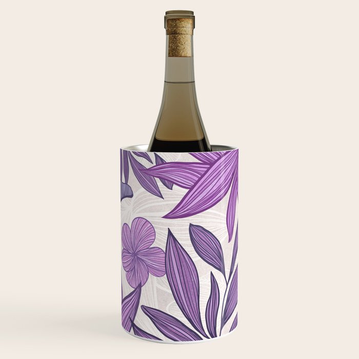 Moody Vintage-style Floral - Purple Wine Chiller Gallery Image 3