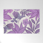 Moody Vintage-style Floral - Purple Welcome Mat Gallery Image 1