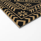 Intricate Gold and Black Tribal Surface Pattern Welcome Mat Gallery Image 2