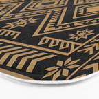 Intricate Gold and Black Tribal Surface Pattern Bath Mat Gallery Image 3