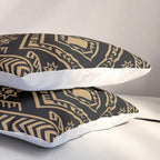 Intricate Gold and Black Tribal Surface Pattern Pillow Sham Gallery Image 3