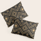 Intricate Gold and Black Tribal Surface Pattern Pillow Sham Gallery Image 3