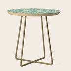 William Morris Enchanted Bird & Pomegranate Turquoise Green  Side Table Gallery Image 1
